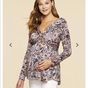 Jessica Simpson off shoulder pink maternity top M
